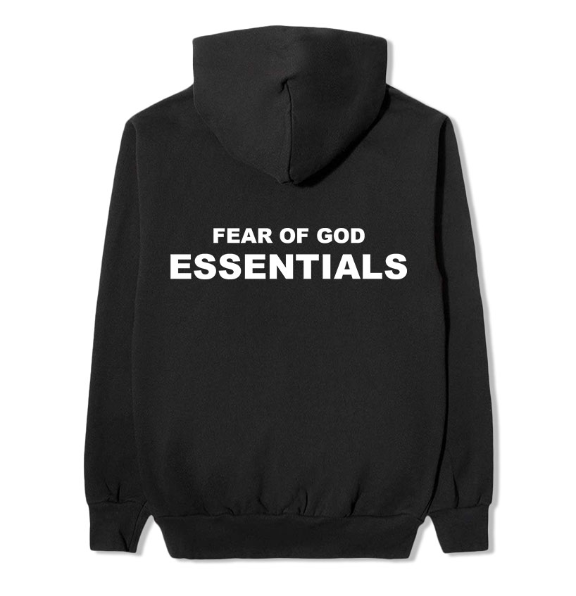 Fresh Valentine New Stock Black Essentials Hoodie